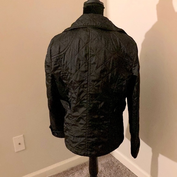 Aeros Women Black Jacket Straight Fit Textured Long Sleeve  - PS - Picture 2 of 12